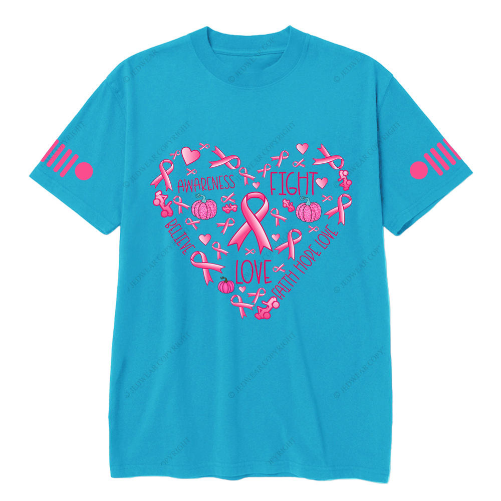 Breast Cancer Awareness Fight Hope Love Believe Jp T-shirt
