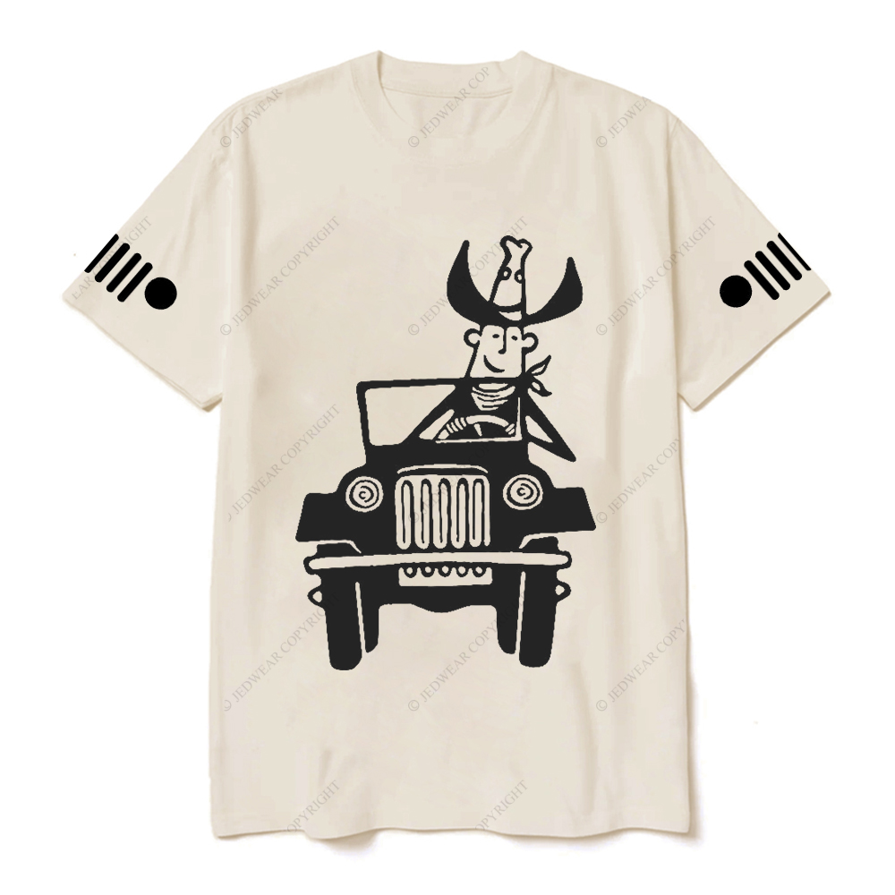 Cowboy Driving A Car Jp T-Shirt