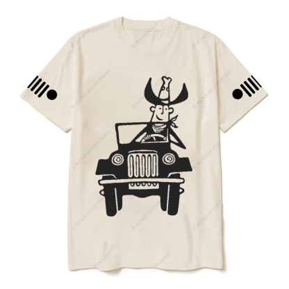 Cowboy Driving A Car Jp T-Shirt