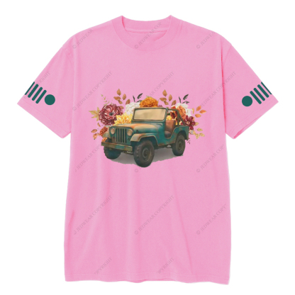Off-Road Fall 4-Wheeling Fall Flowers  Jp T-Shirt