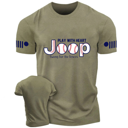 Swing For The Fences Play With Heart Baseball Team Jp T-Shirt