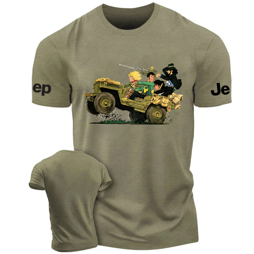Funny Cartoon A Group Of Friends Traveling Jp T-Shirt