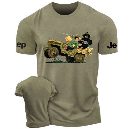 Funny Cartoon A Group Of Friends Traveling Jp T-Shirt