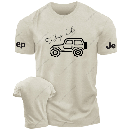 Jp Life Simple Style Hand Painted JP T-Shirt