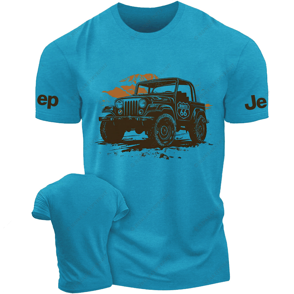 Vintage Retro Route 66 Classic Off Road Car  Desert Mountain Jp T-Shirt