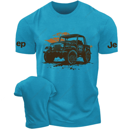 Vintage Retro Route 66 Classic Off Road Car  Desert Mountain Jp T-Shirt