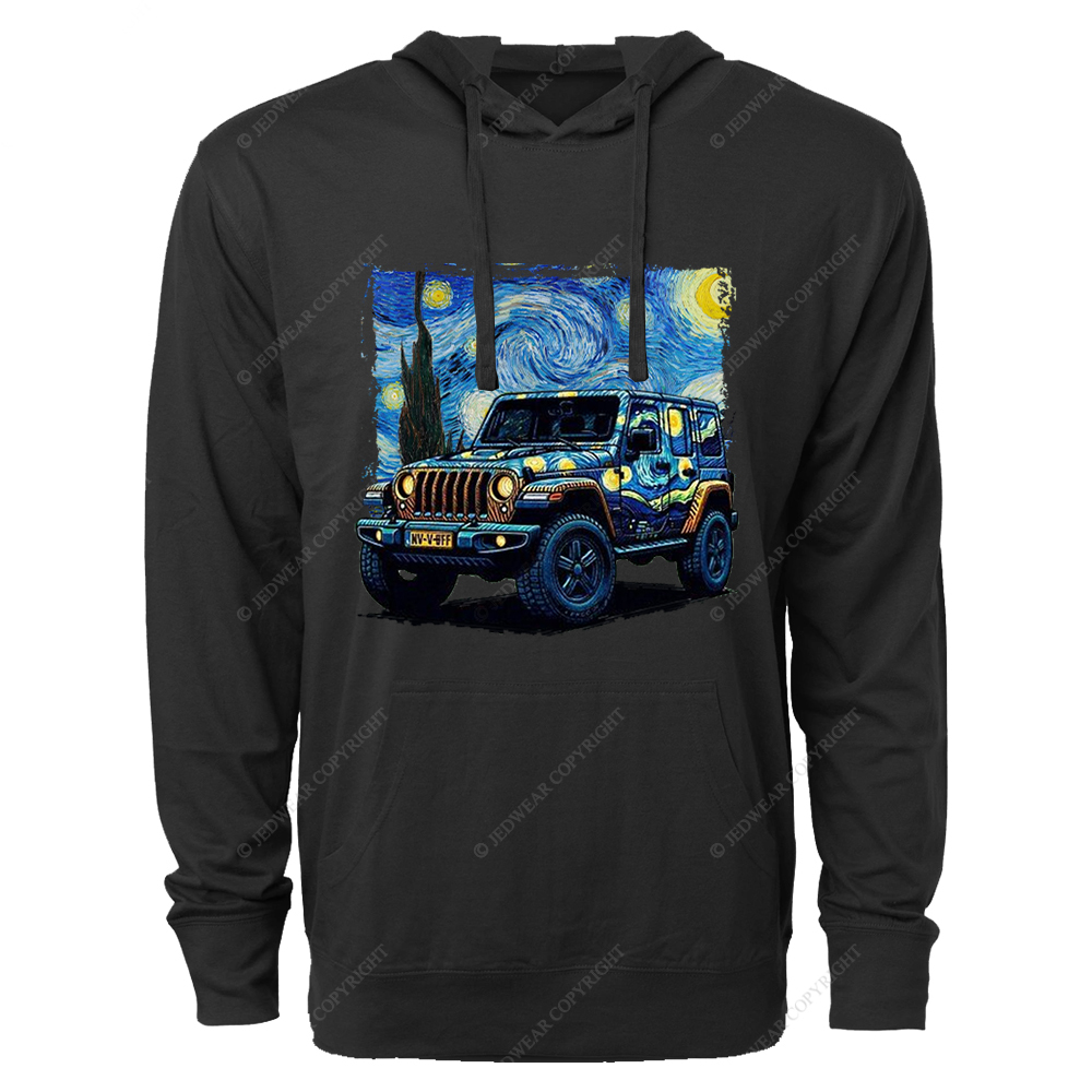 The Starry Night By Van Gogh Canvas Jp Oversized Lightweight Hoodie