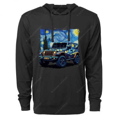 The Starry Night By Van Gogh Canvas Jp Oversized Lightweight Hoodie