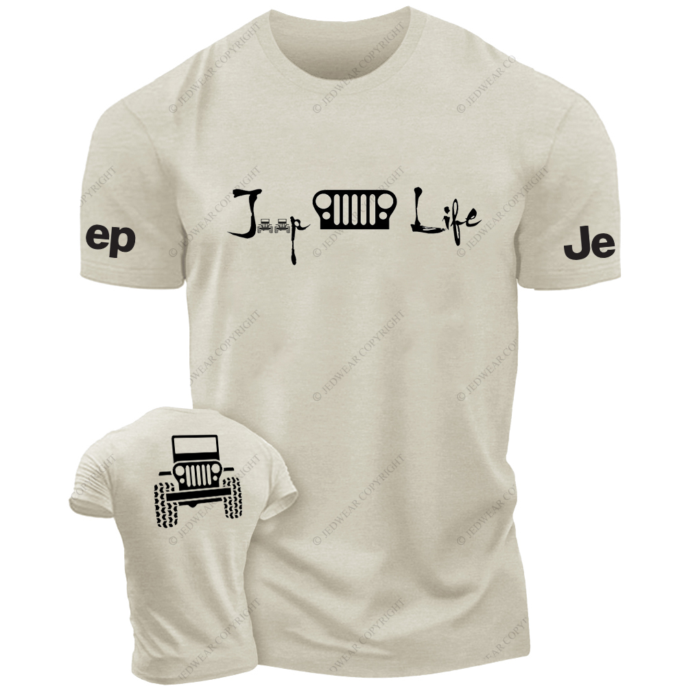 Jp Life Front And Rear Design  Hand Painted 4x4 JP T-Shirt