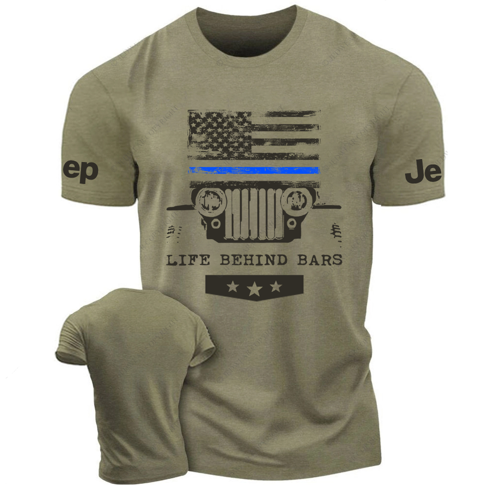American Flag Life Behind Bars Jp T-Shirt