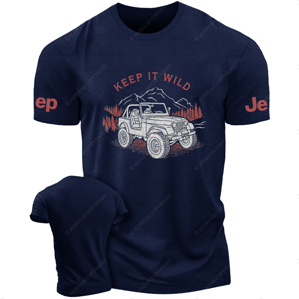 Keep It Wild Trees Mountains Water  Hand Painted  JP T-Shirt