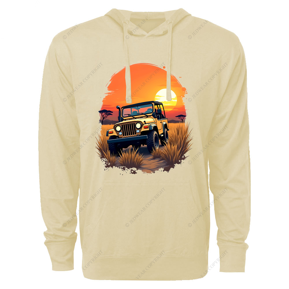 Off-Road Safari CJ Sunset Jp Oversized Lightweight Hoodie