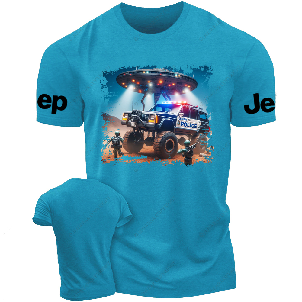 Cherokee XJ Police UFO ET Jp T-Shirt