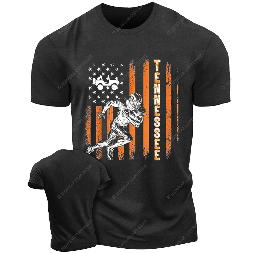 American Football Tennessee American Flag Jp T-Shirt