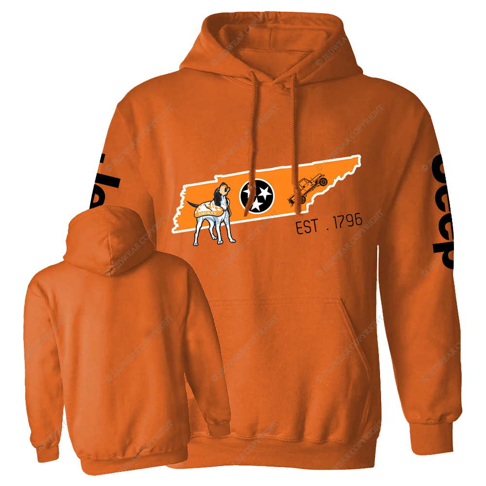 Tennessee Map Smokey Est 1796 Jp Oversized Hoodie