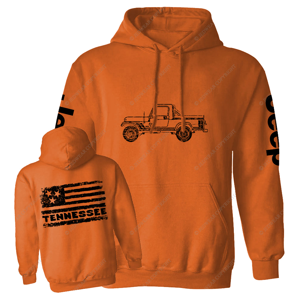 Tennessee Flag Truck Jp Oversized Hoodie