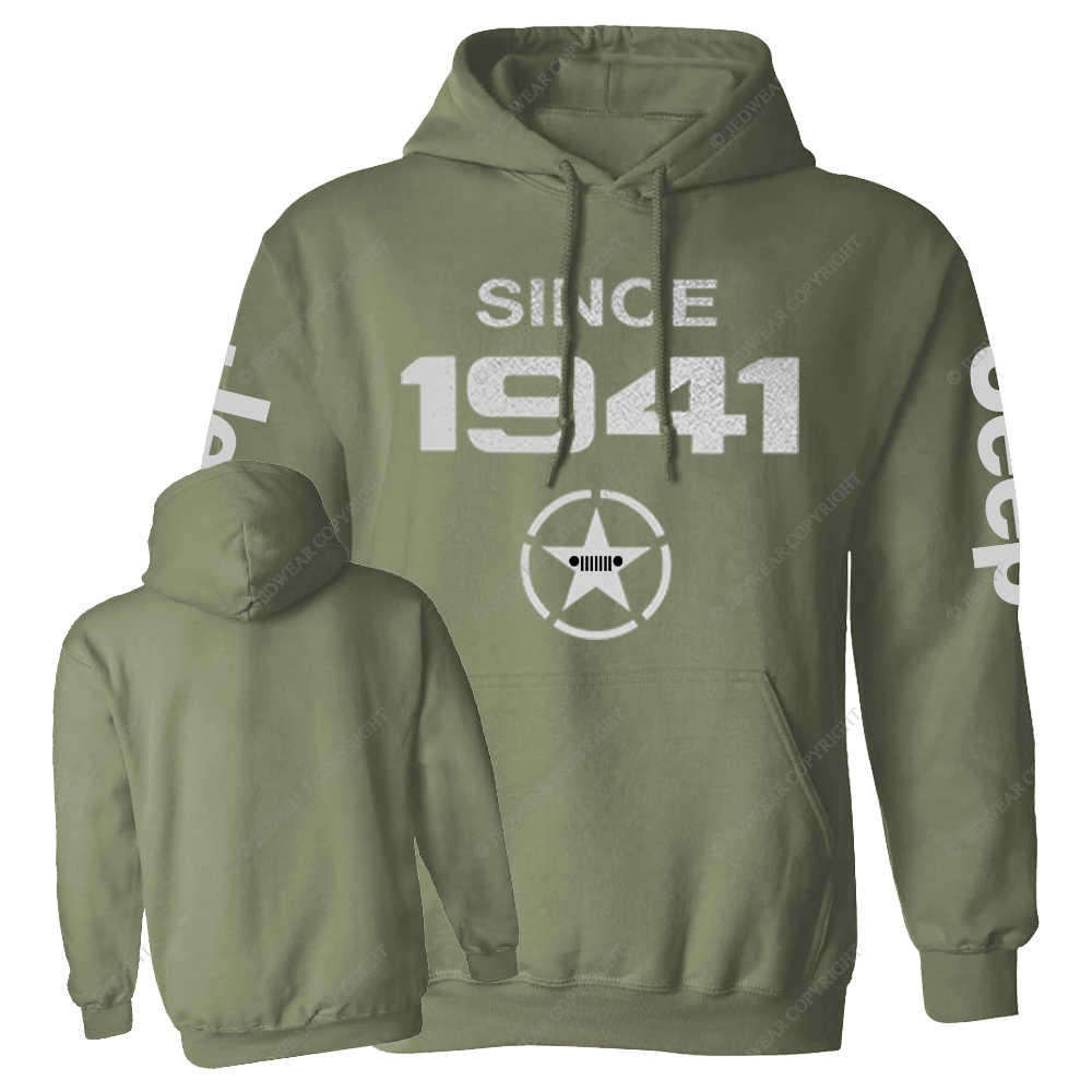 Vintage Military Star Circle Since 1941 Jp Oversized Hoodie