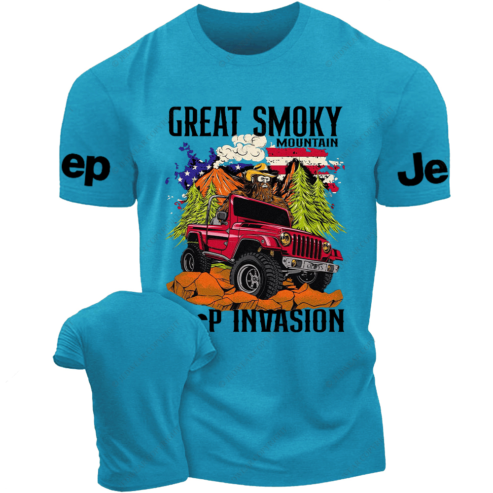Great Smoky Mountain Invasion American Flag Jp T-Shirt