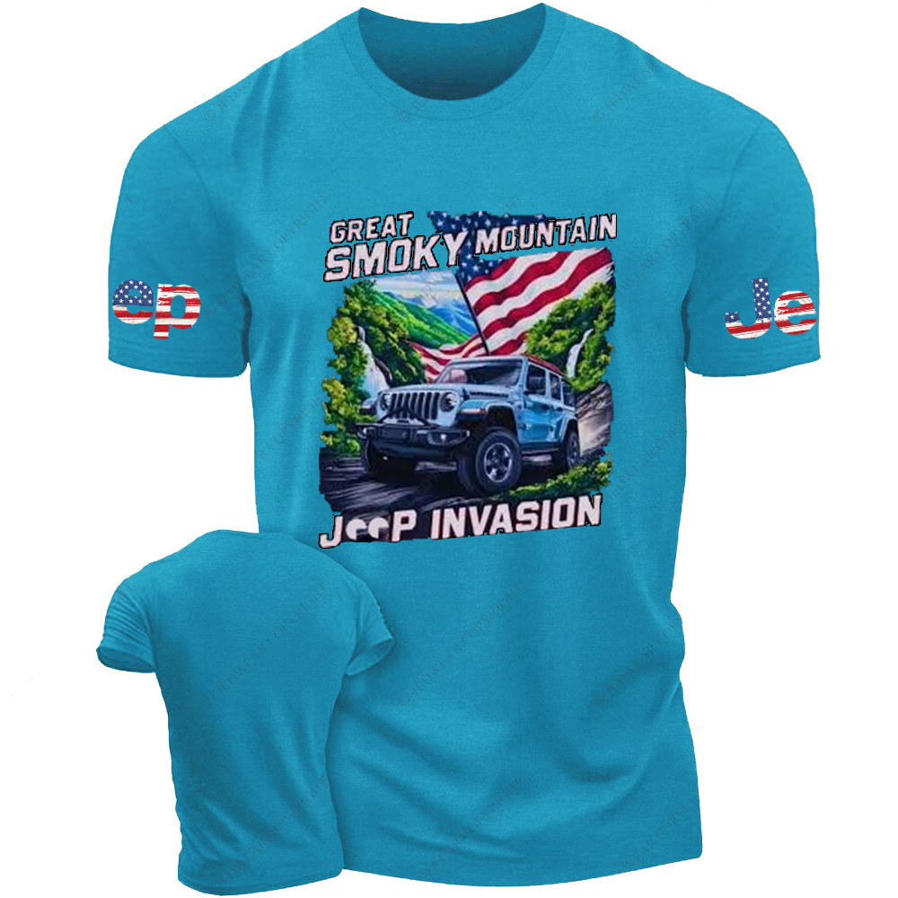 American Flag Great Smoky Mountain Jp T-Shirt