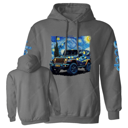 The Starry Night By Van Gogh Canvas Jp Casual Hoodie