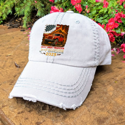 Great Smoky Mountain Invasion Vintage Style Jp Baseball Cap