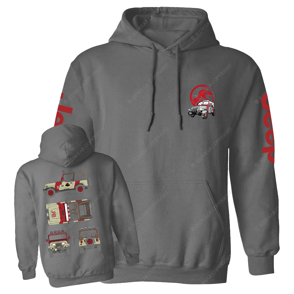 Dinosaur On The Back Of An Off-Road Vehicle Jp Casual Hoodie