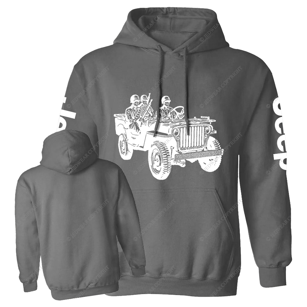 Soldiers Holding Guns In Car Jp Casual Hoodie