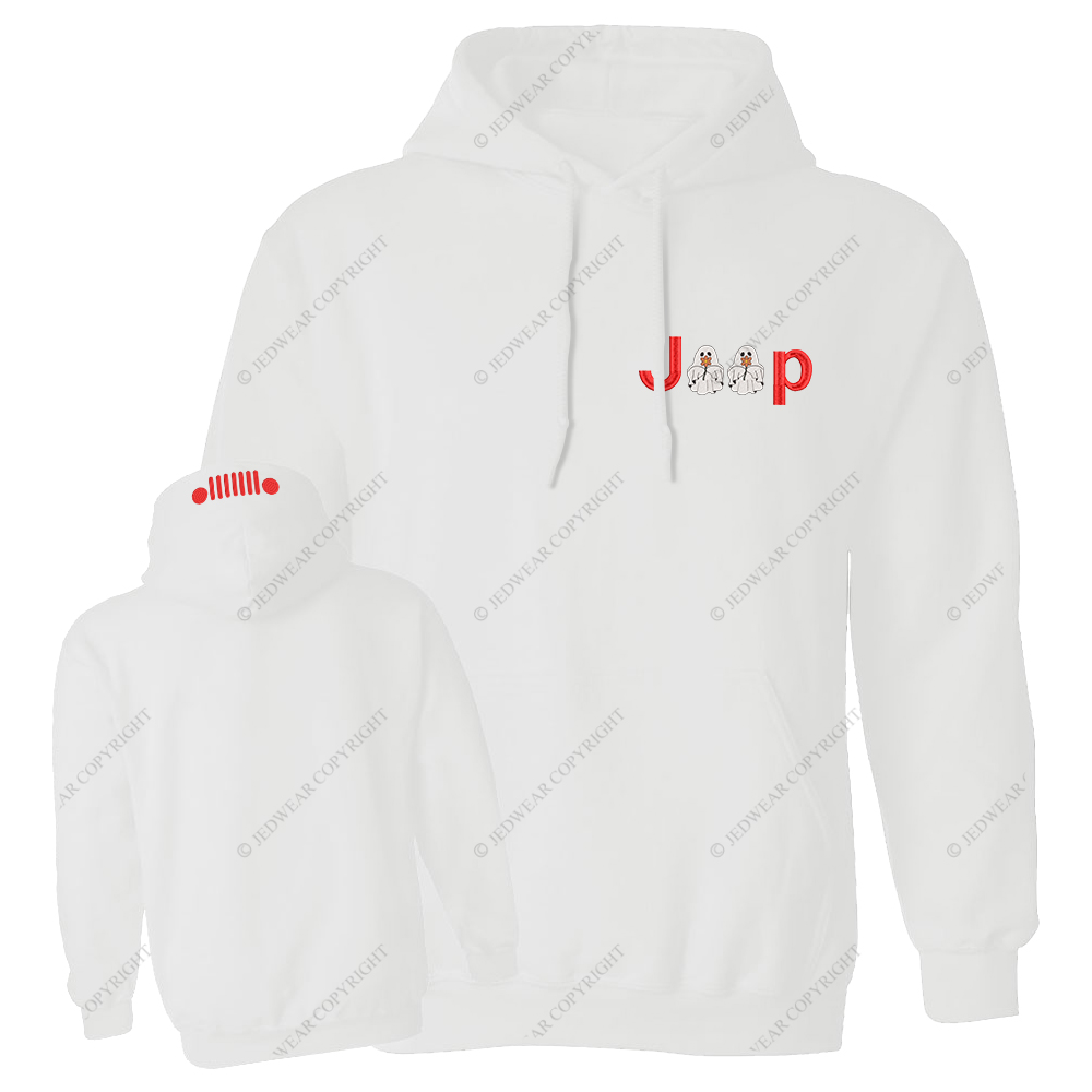 Halloween Ghosts Jp Embroidered Casual Hoodie