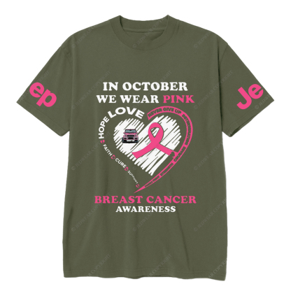 In October We Wear Pink Breast Cancer Awareness Jp T-shirt