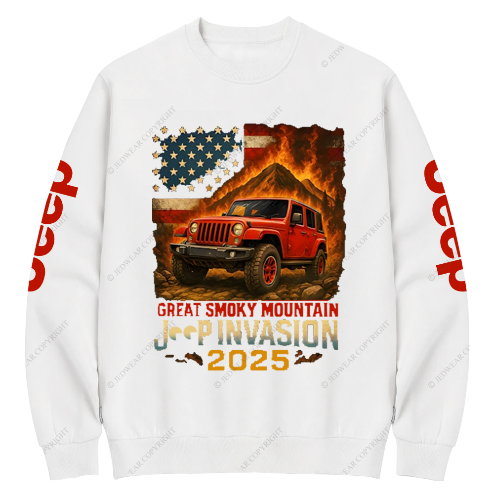 Great Smoky Mountain Invasion Vintage Style Jp Crew Neck Sweatshirt