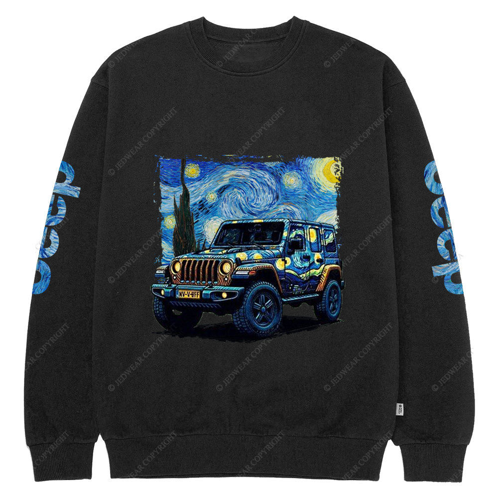 The Starry Night By Van Gogh Canvas Jp Crew Neck Sweatshirt