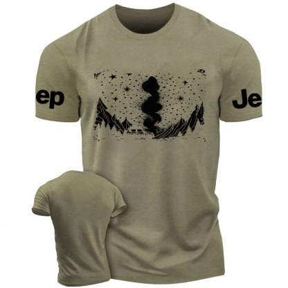 Woods Under The Starry Sky Night Drive Through Mountains Jp T-Shirt