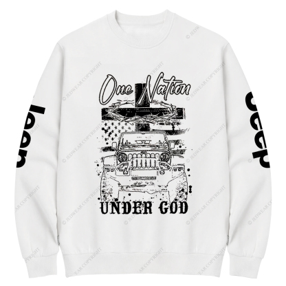 Jesus Religion One Nation Under God Jp Crew Neck Sweatshirt