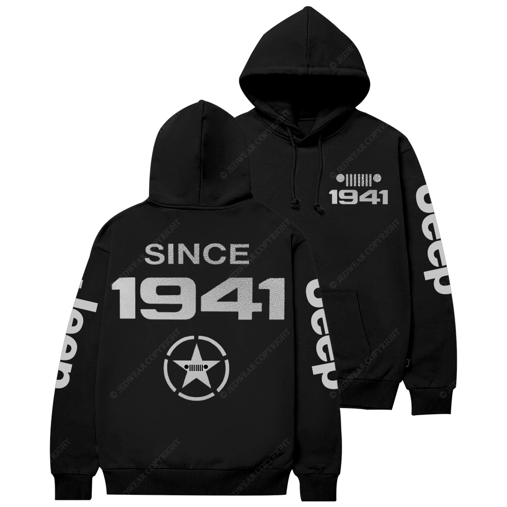 Vintage Military Star Circle Since 1941  Jp Casual Hoodie