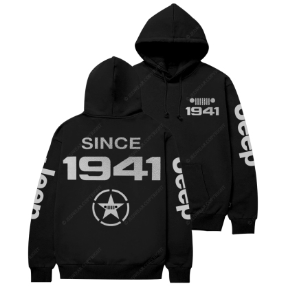 Vintage Military Star Circle Since 1941  Jp Casual Hoodie