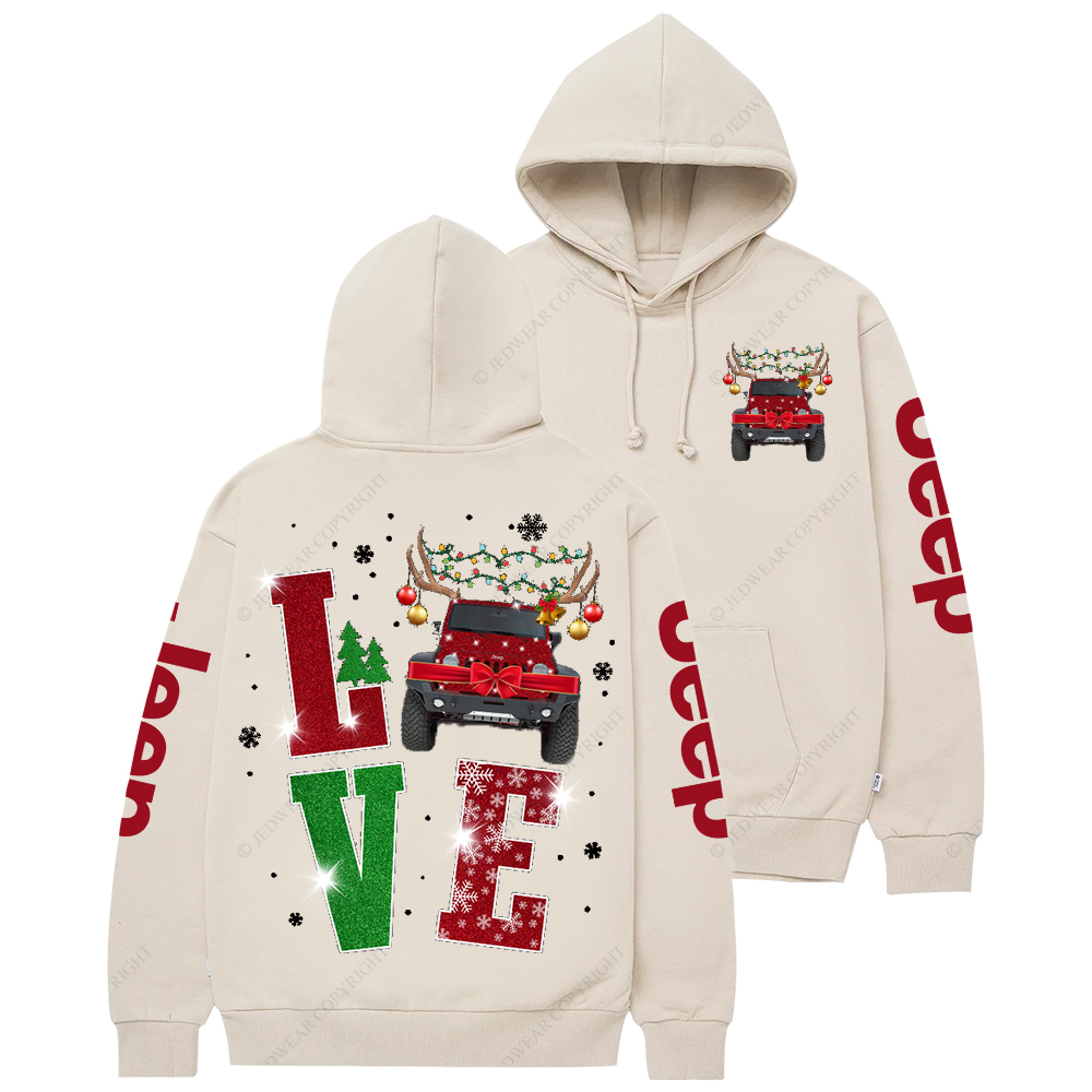 Love Car Merry Christmas Jp Casual Hoodie