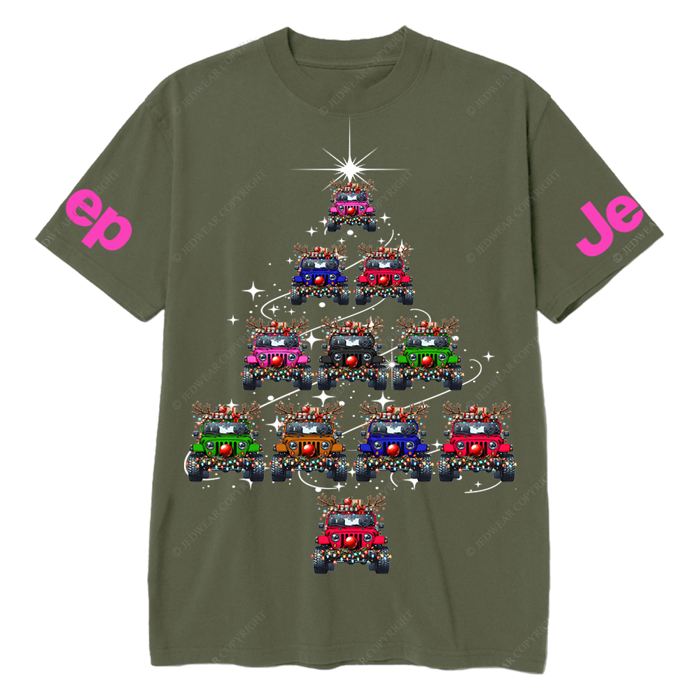 Colorful Lights Merry Christmas Tree Jp T-Shirt