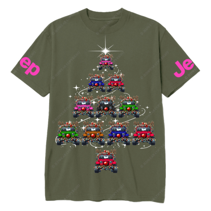 Colorful Lights Merry Christmas Tree Jp T-Shirt
