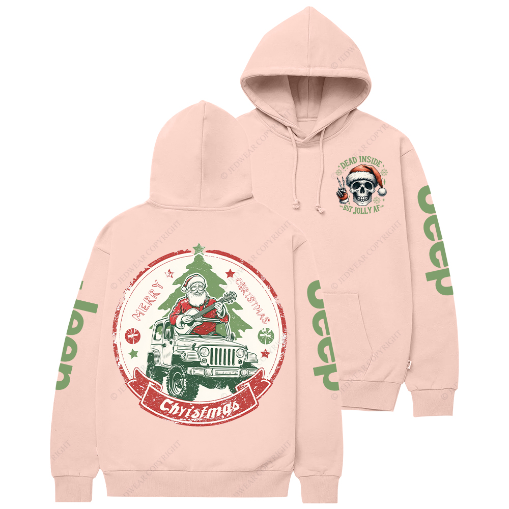 Dead Inside But Jolly Af Merry Christmas Jp Casual Hoodie