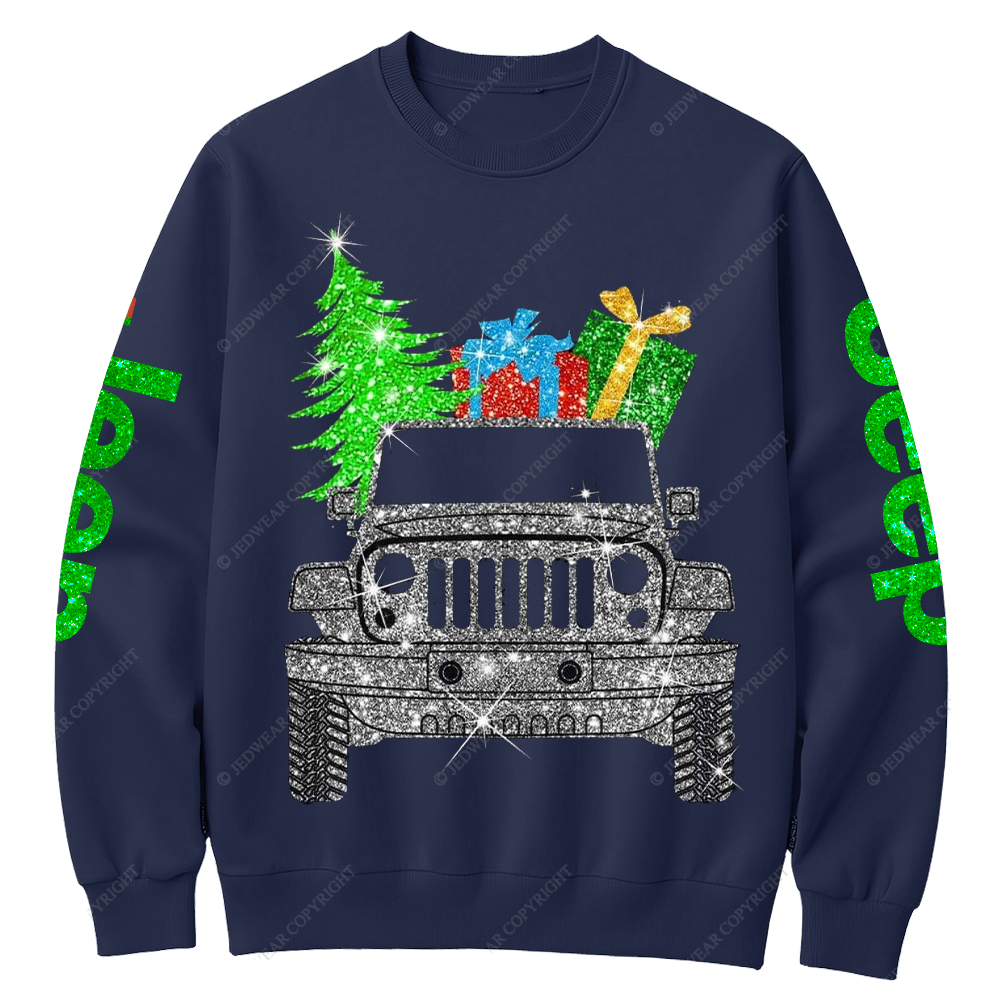 Merry Christmas Bling Jp Crew Neck Sweatshirt