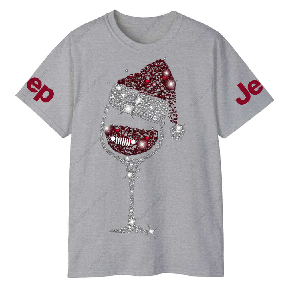 Diamond Bling Glowing Wine Glasses Jp T-Shirt