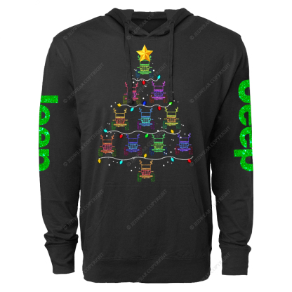 Merry Christmas Colorful Light Jp Oversized Lightweight Hoodie   