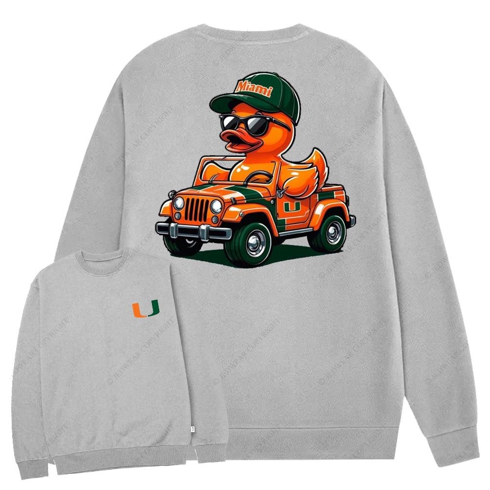 University Of Miami Duck Jp Crew Neck Sweatshirt