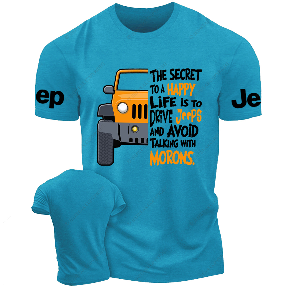 Orange Car The Secret To A Happy Life Is To Drive Jp T-Shirt