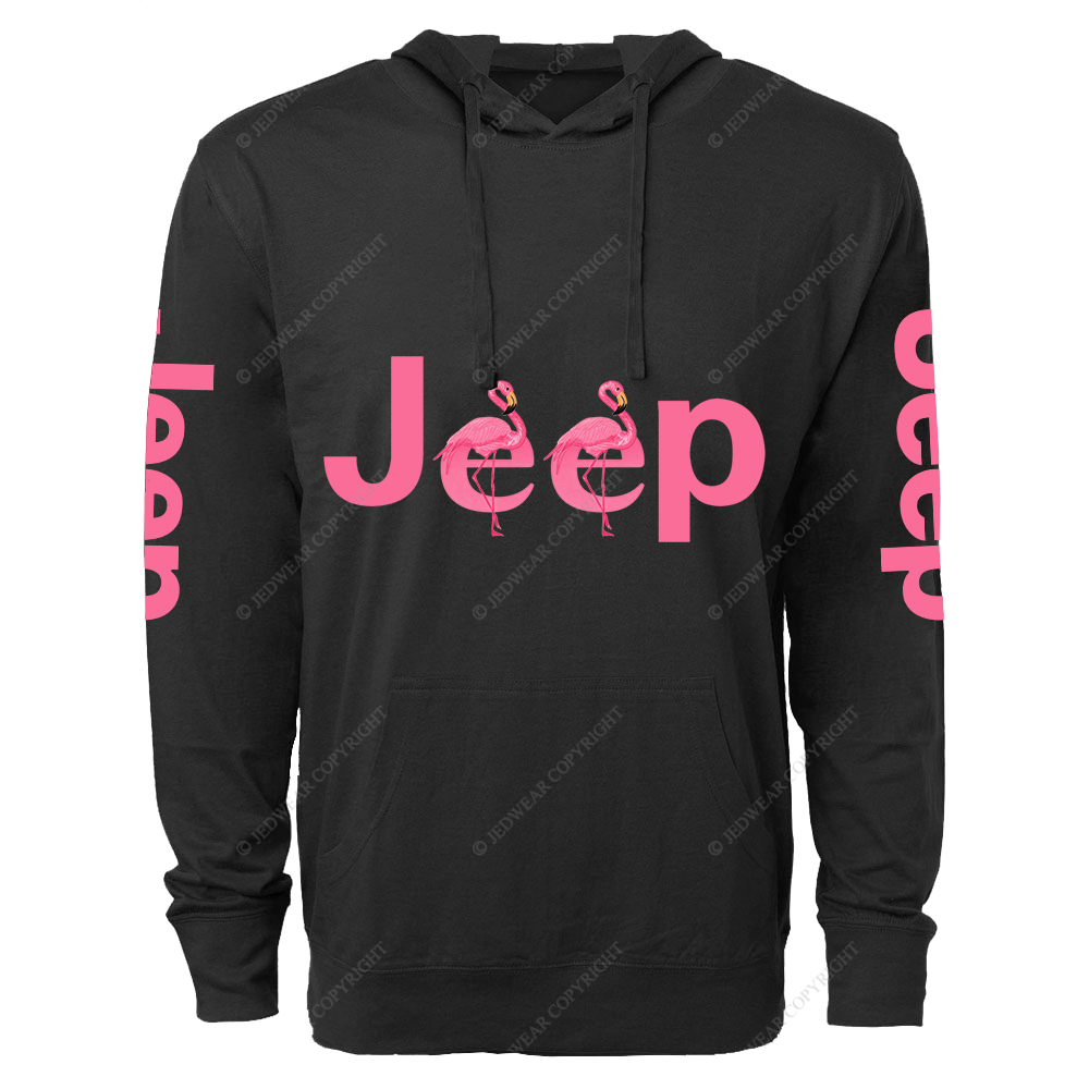 Pink Swan Flamingo Jp Lightweight Hoodie