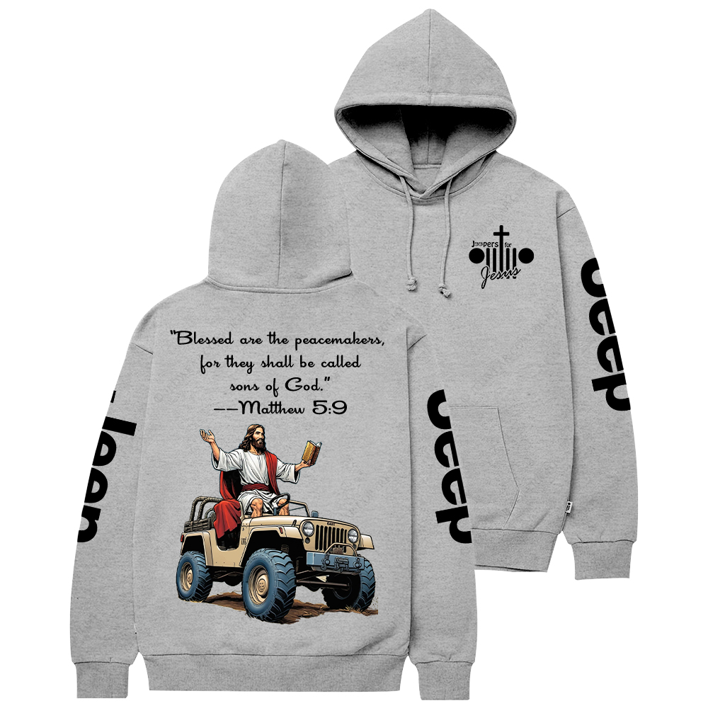 Blessed Are The Peacemakers Religion Jesus 5:9 Jp Casual Hoodie