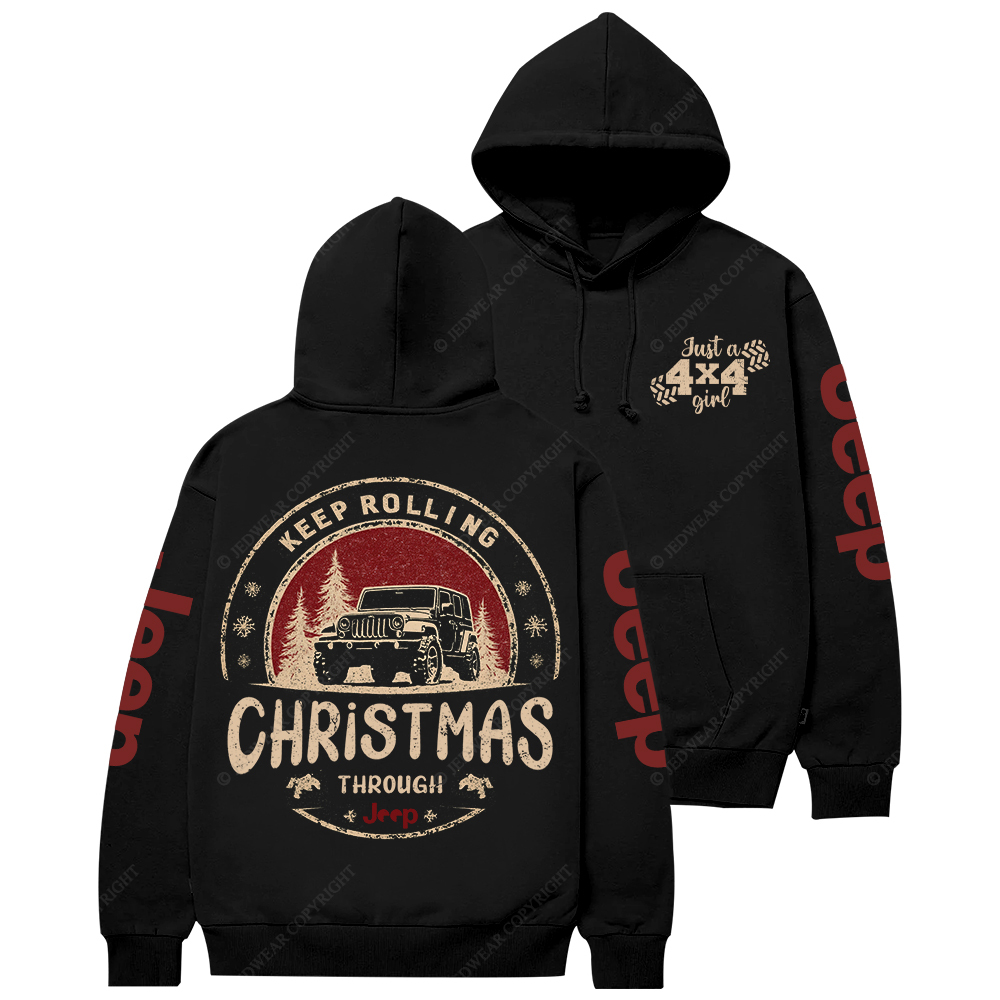 Keep Rolling Through Christmas Jp Casual Hoodie