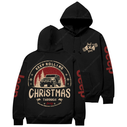 Keep Rolling Through Christmas Jp Casual Hoodie