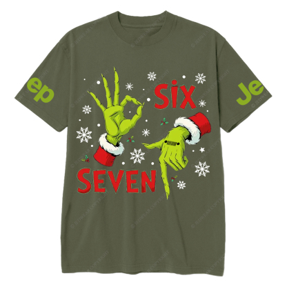 Viral Six Seven Christmas Meme Funny Internet Joke  Jp T-Shirt