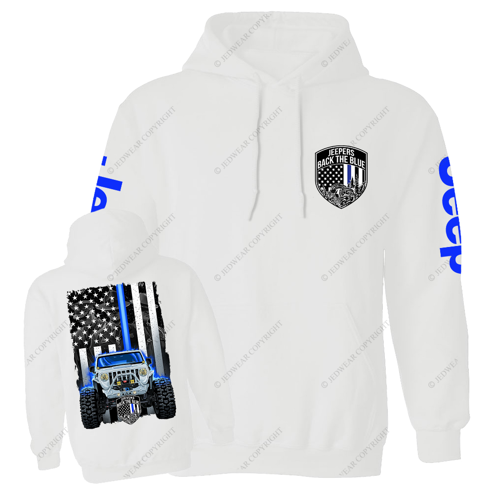 Drivers Back The Blue American Flag Policeman Police Car Badge Jp Casual Hoodie